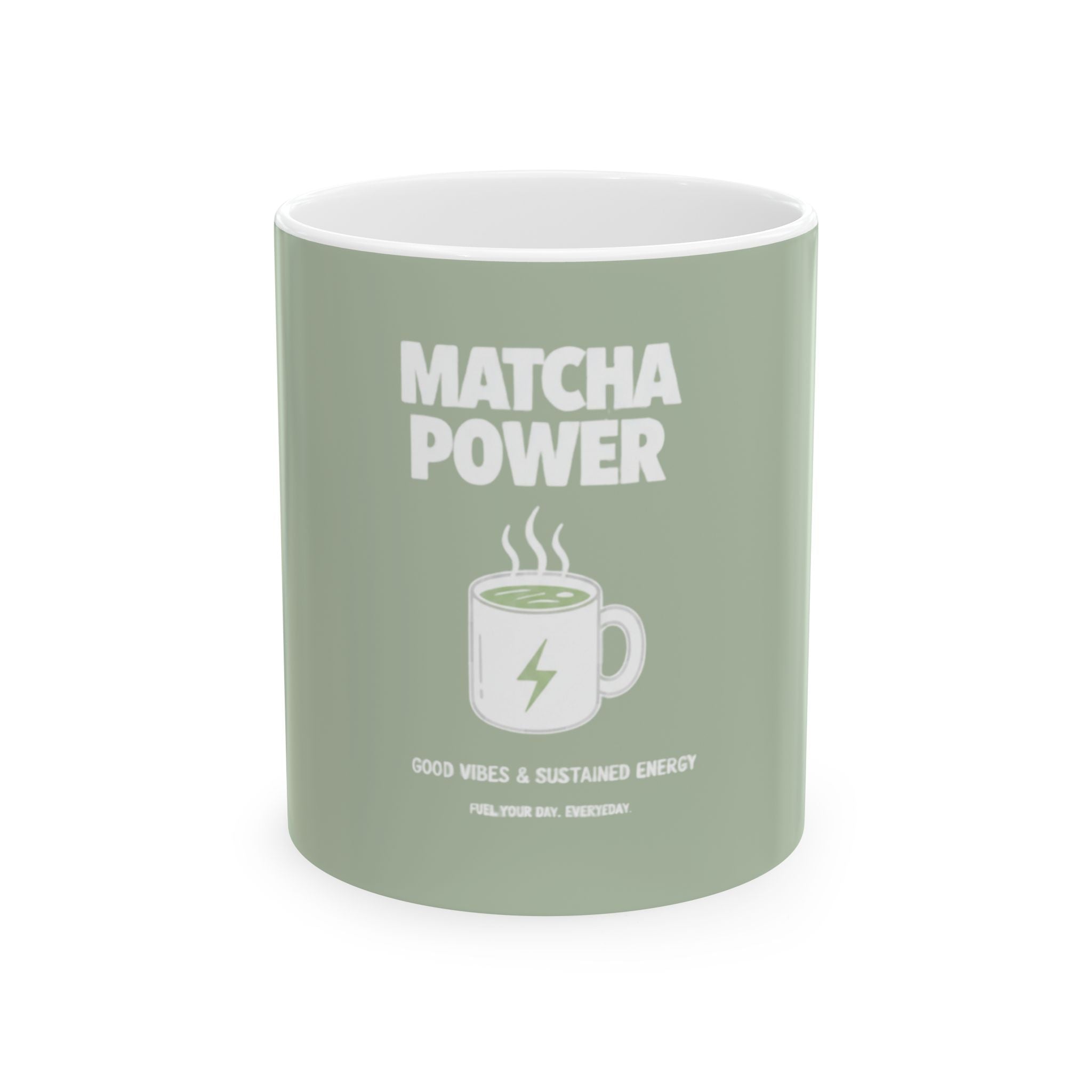 "Matcha Power" Green Tea Coffee Cup (11oz & 15oz)