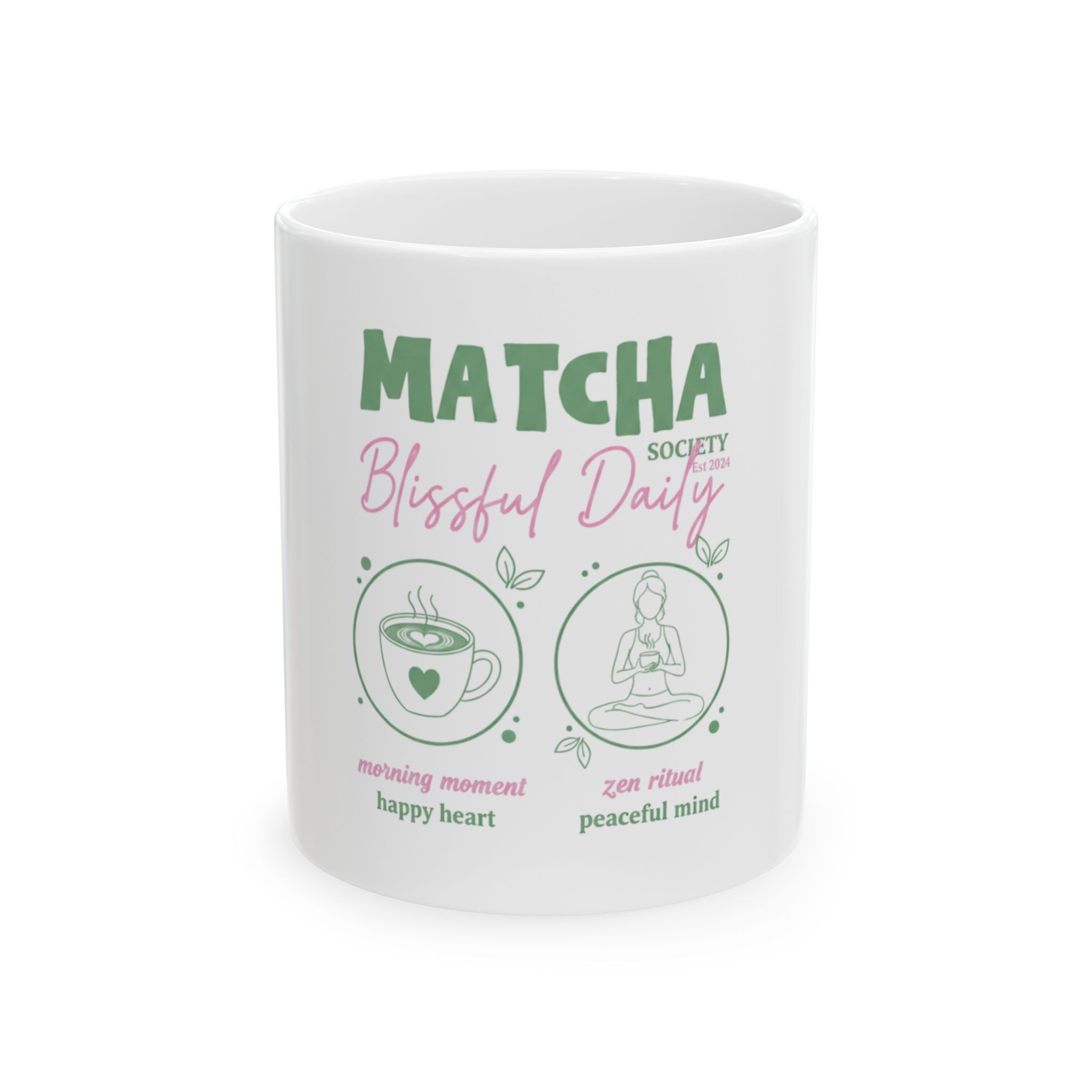 "Matcha Society" Green Tea Meditation Coffee Cup