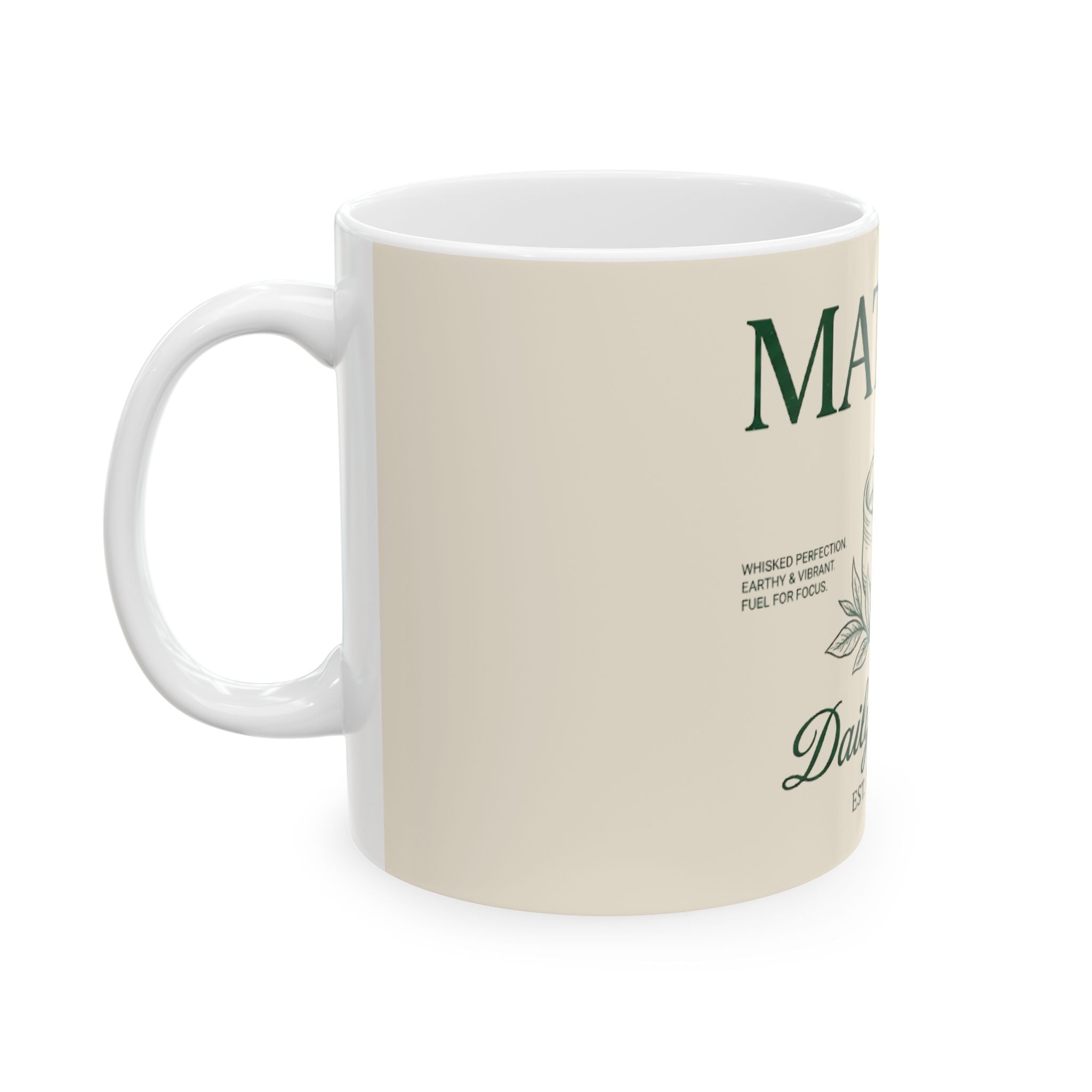 'Matcha Daily Ritual' 11oz/15oz Tea Cup
