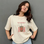 Iced Matcha Graphic Oversized Boxy T-Shirt
