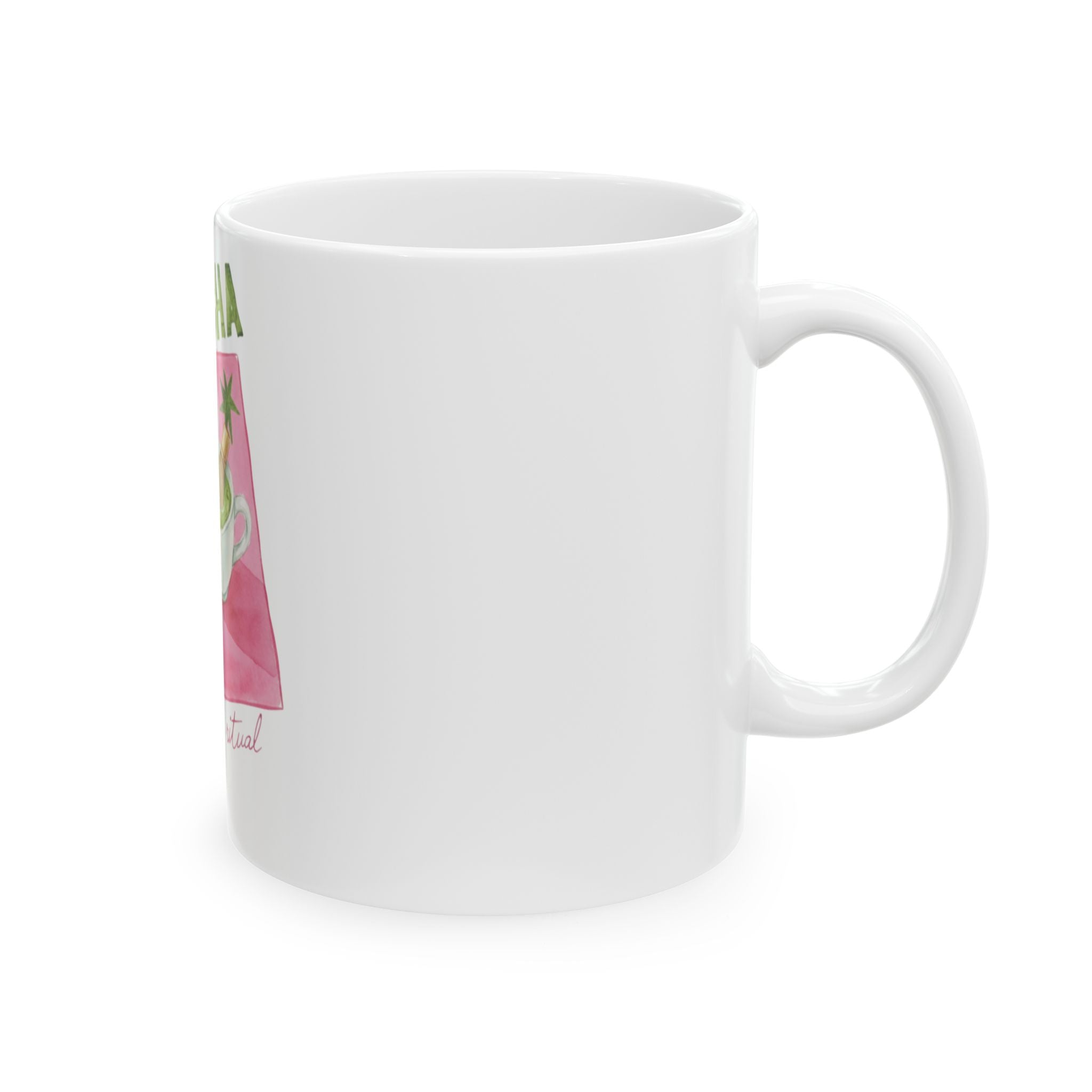 "Matcha Daily Ritual" Ceramic Coffee Tea Cup