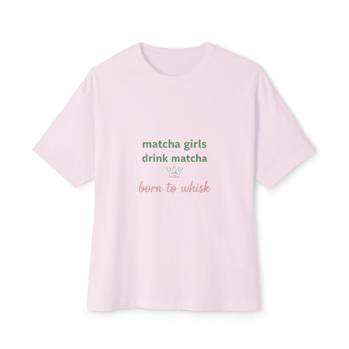 "born to whisk" Oversized Boxy Tee