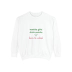 "born to whisk" Cozy Tea Lover Crewneck