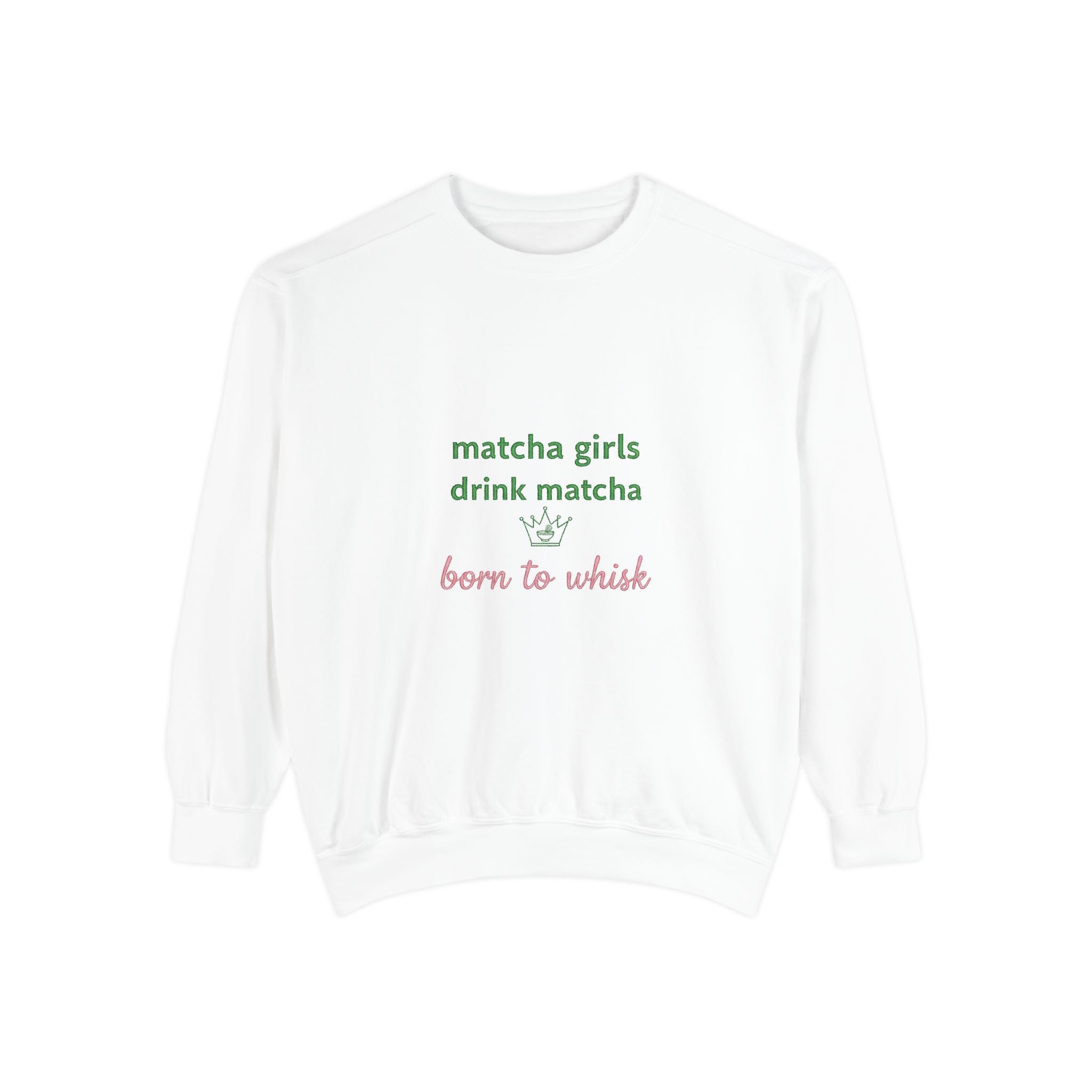 "born to whisk" Cozy Tea Lover Crewneck