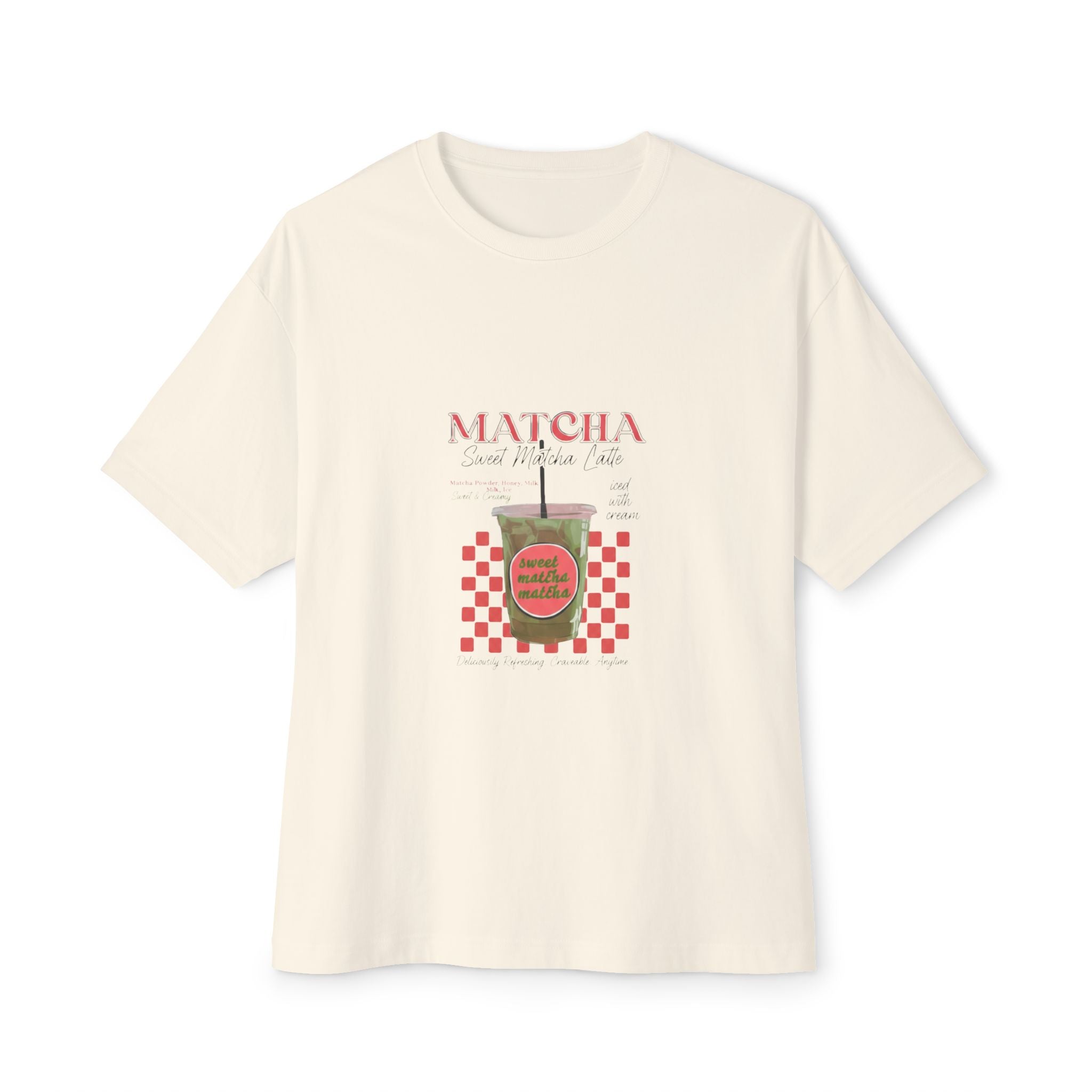 Iced Matcha Graphic Oversized Boxy T-Shirt