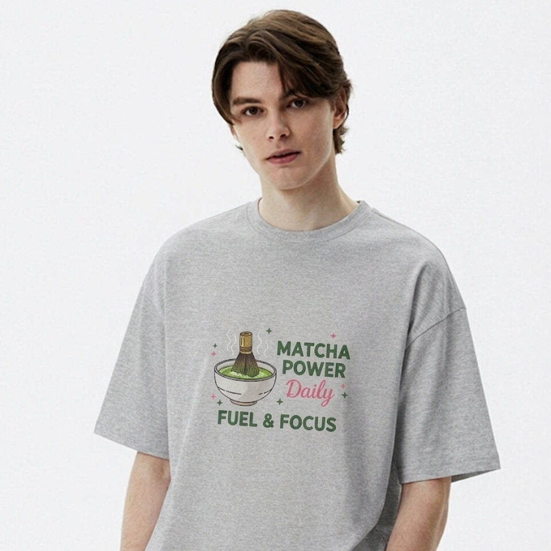 "Matcha Power Daily: Fuel & Focus" Graphic Shirt