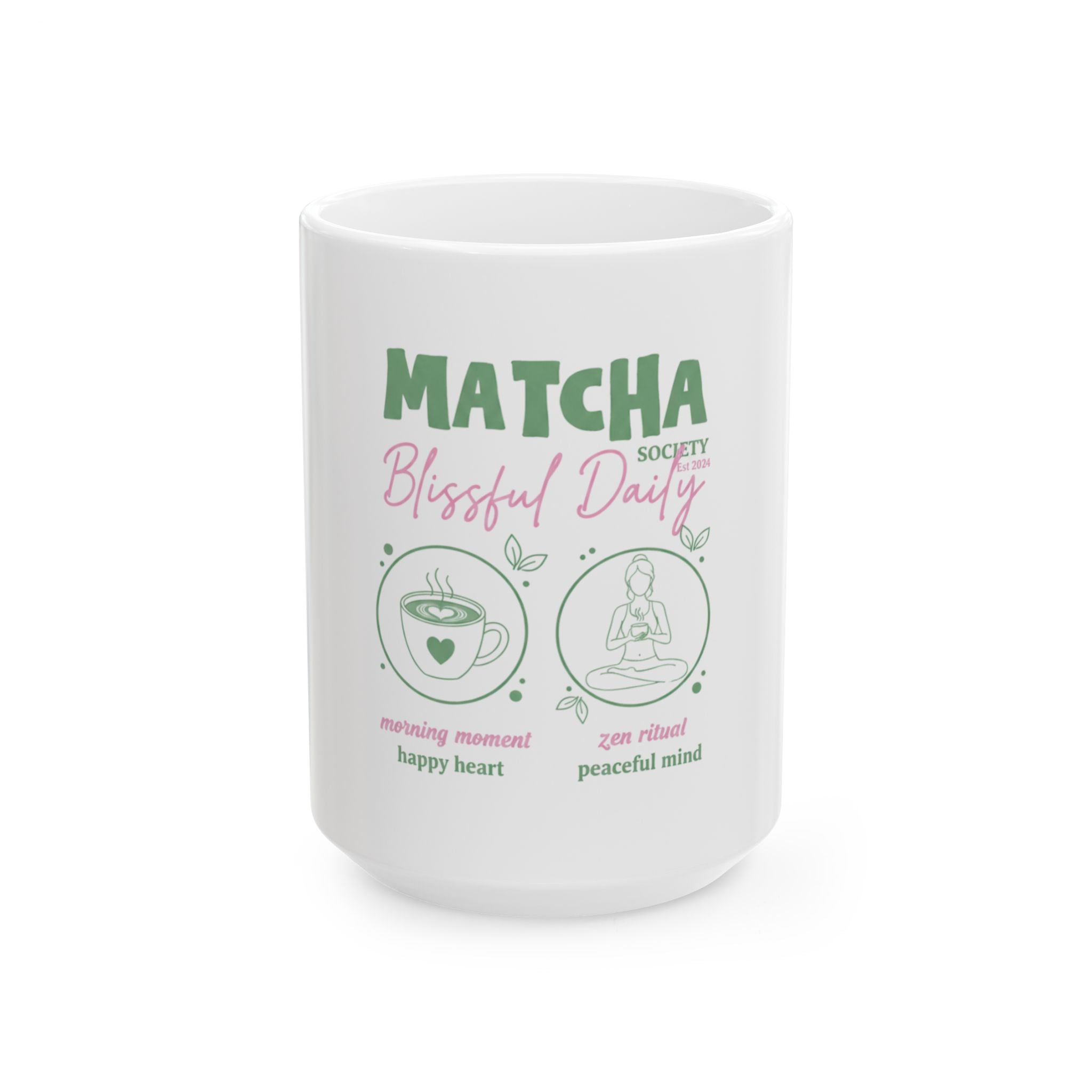 "Matcha Society" Green Tea Meditation Coffee Cup
