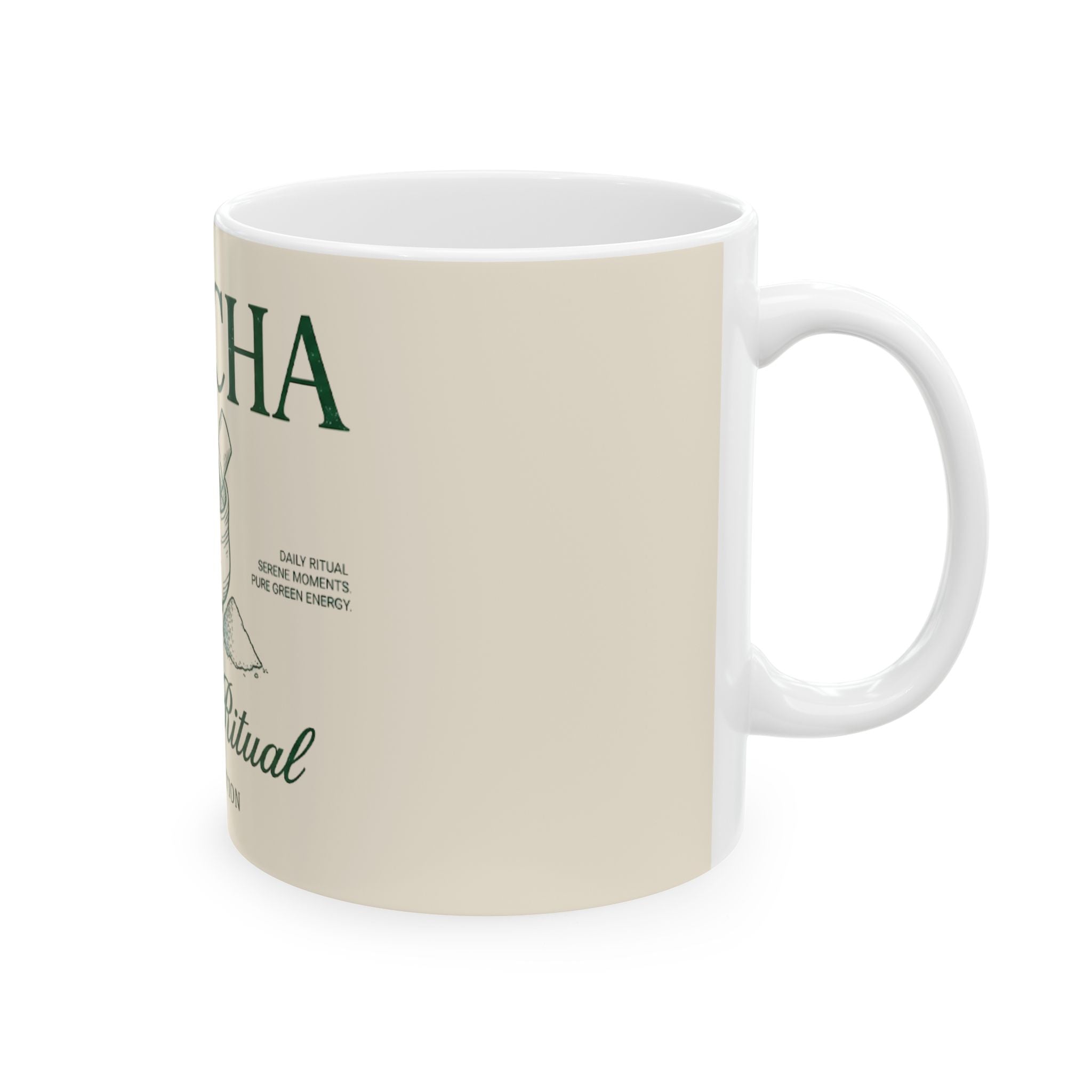 'Matcha Daily Ritual' 11oz/15oz Tea Cup