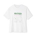 Funny Matcha Facts Oversized Boxy T-Shirt