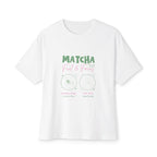 Funny Matcha Facts Oversized Boxy T-Shirt