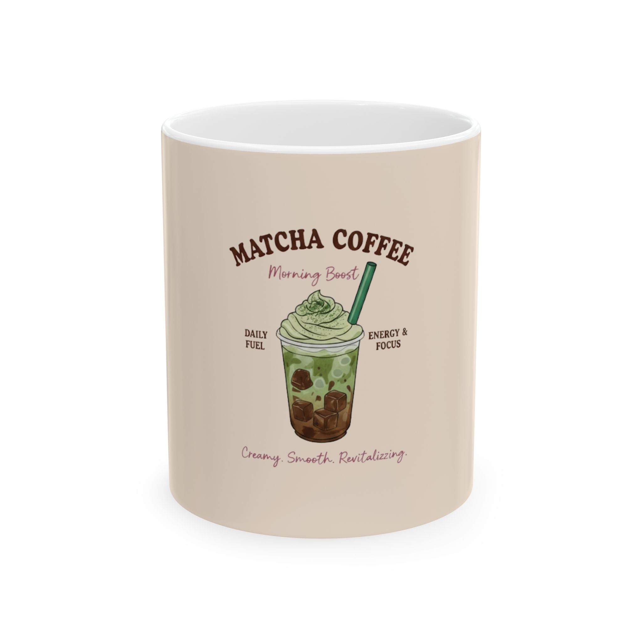 “Morning Boost” Ceramic Coffee Cup
