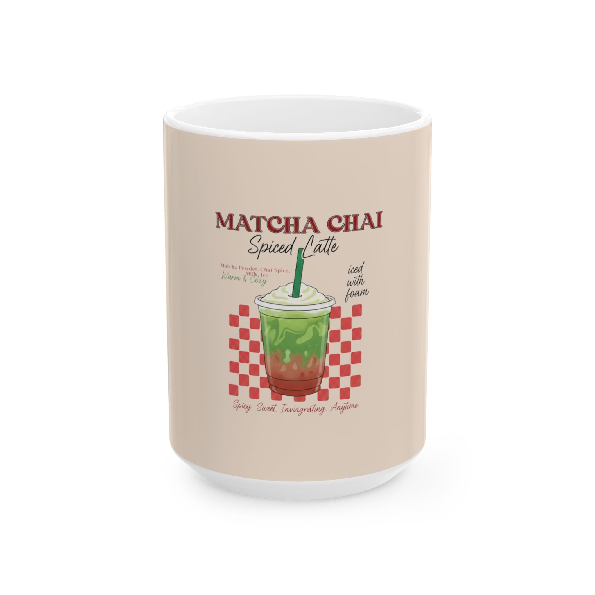 Matcha Chai Spiced Latte Ceramic Mug