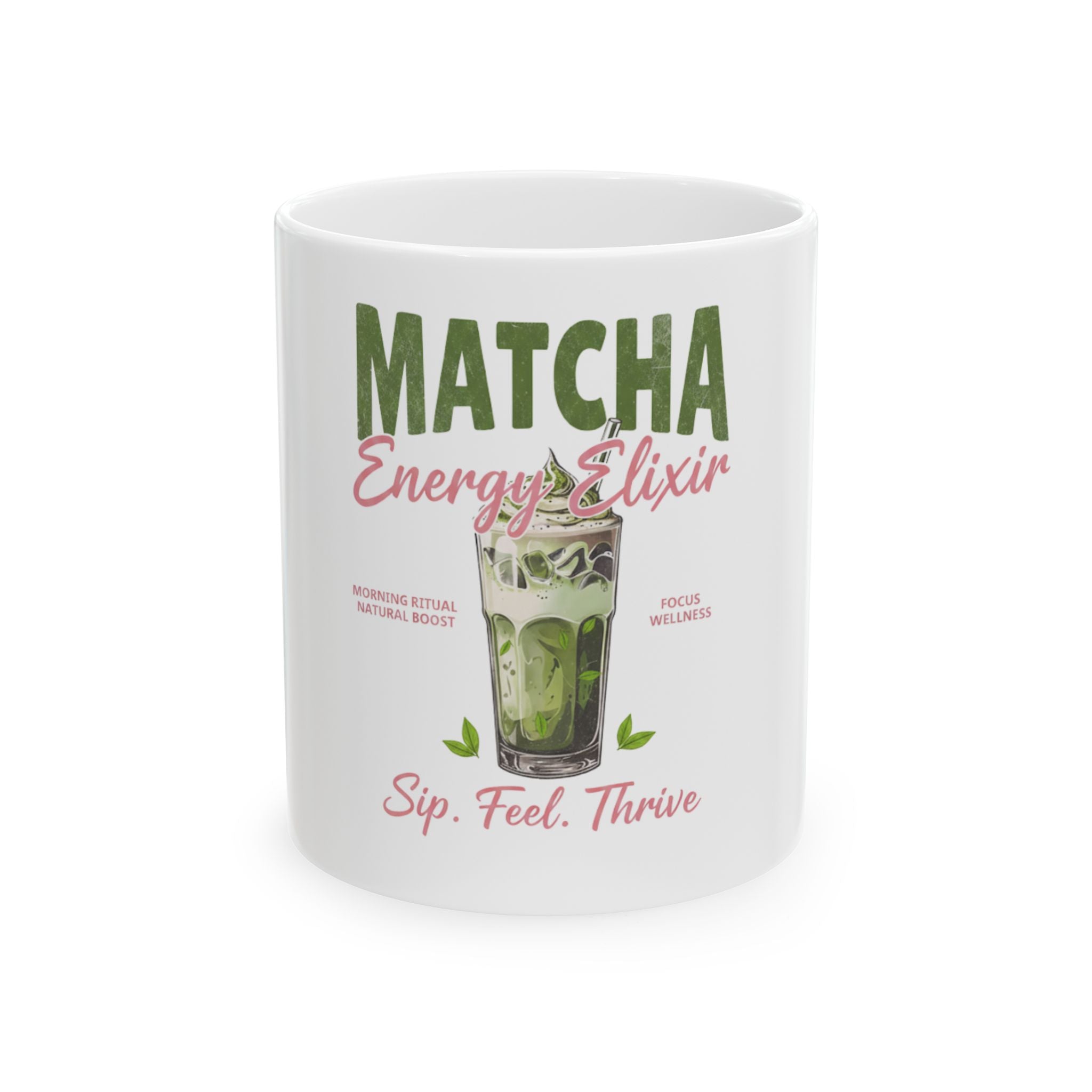 "Sip. Feel. Thrive." Ceramic Tea Cup