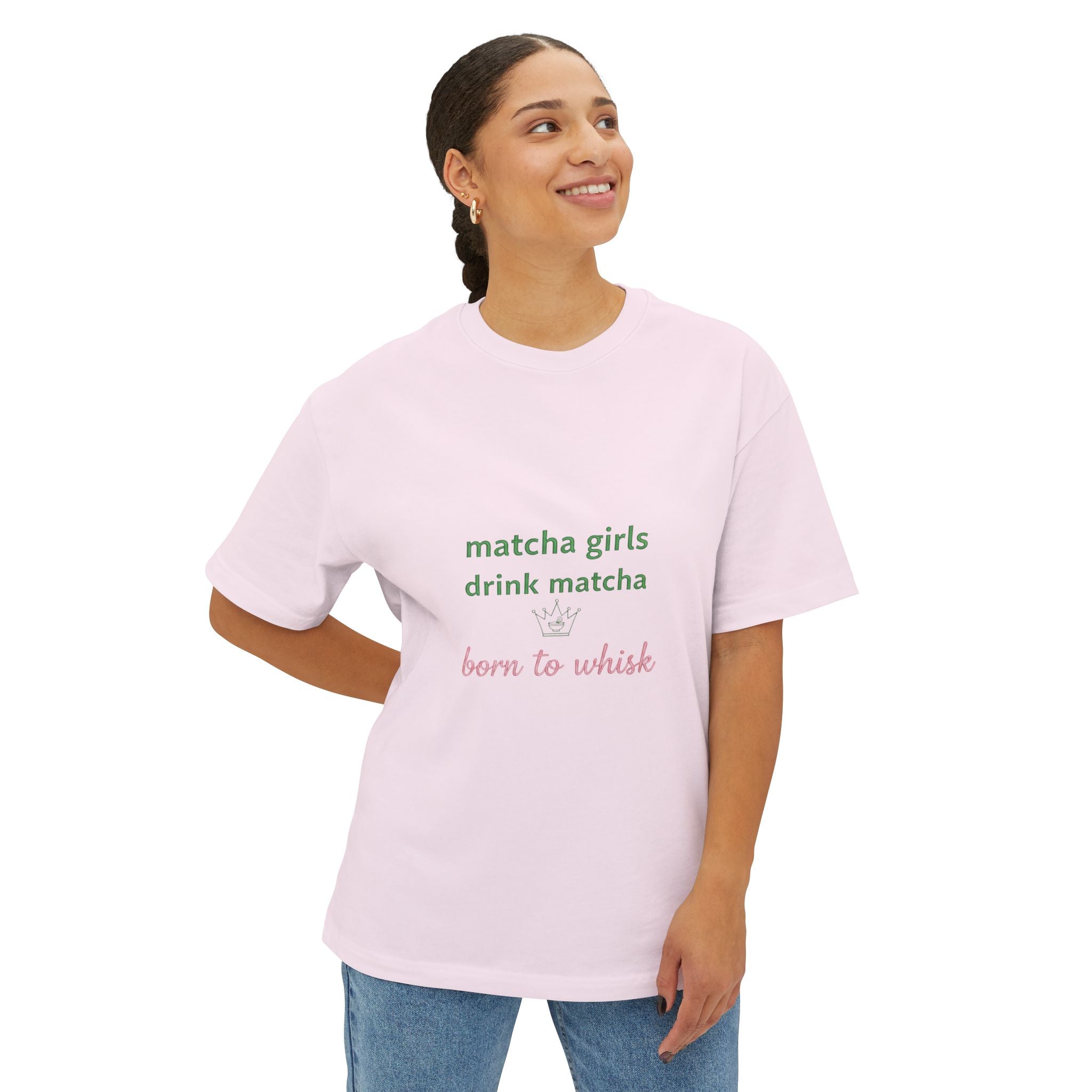 "born to whisk" Oversized Boxy Tee