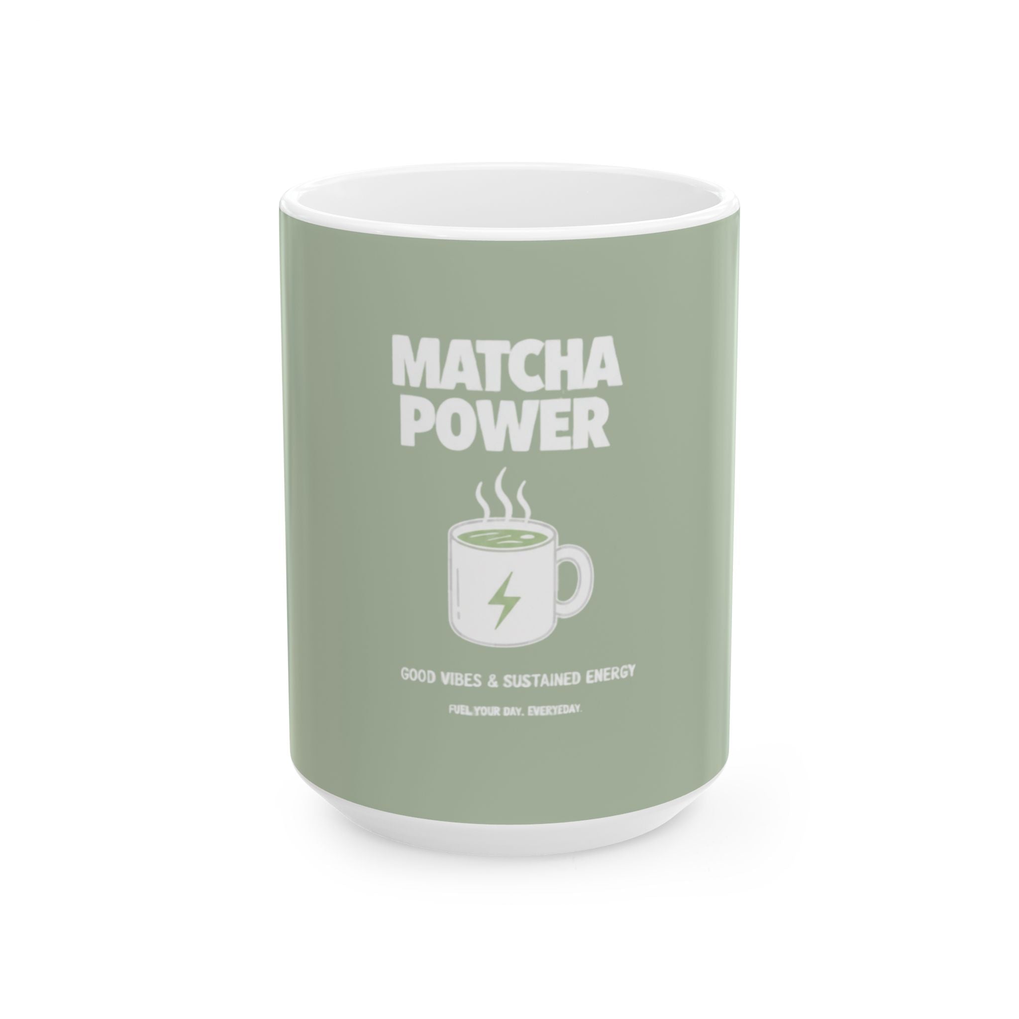 "Matcha Power" Green Tea Coffee Cup (11oz & 15oz)